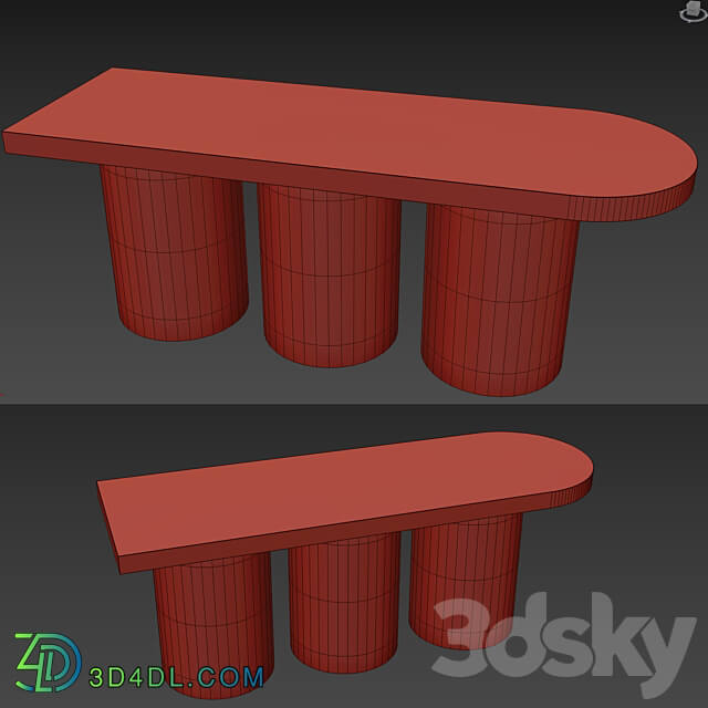 101 Copenhagen Big Foot Bench Coffee table 3D Models