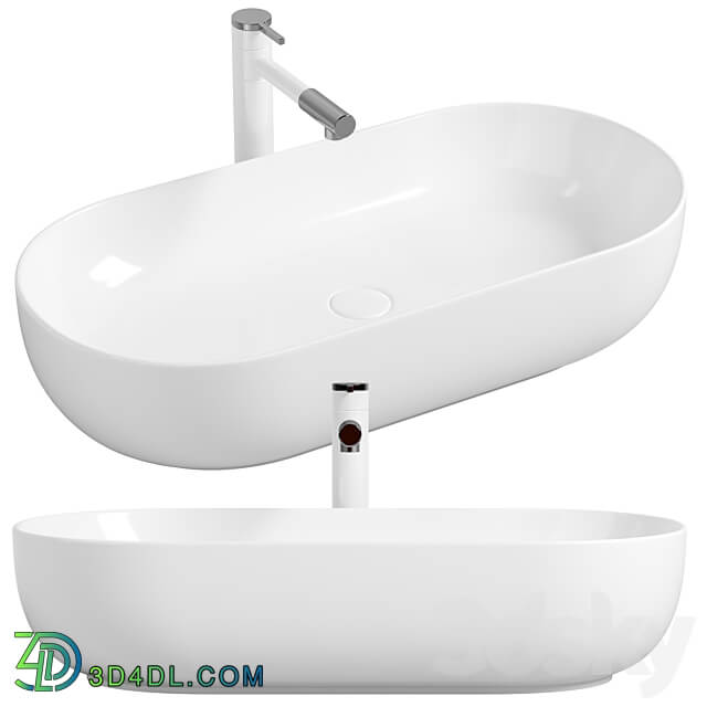 Washbasin Mira 82 MR 8242 White 3D Models