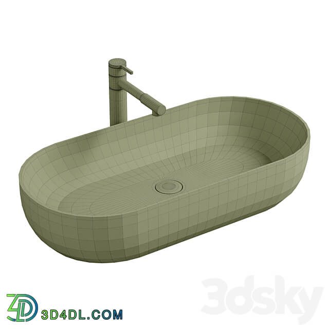 Washbasin Mira 82 MR 8242 White 3D Models