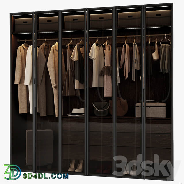 Closed wardrobe Wardrobe Display cabinets 3D Models