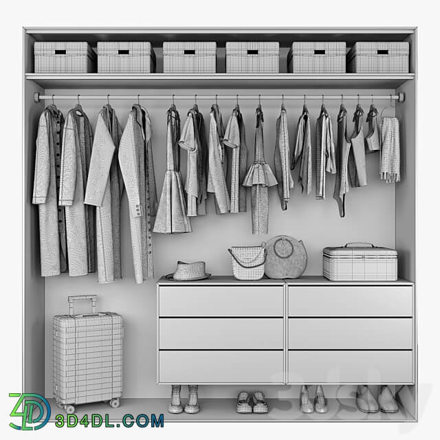 Closed wardrobe Wardrobe Display cabinets 3D Models