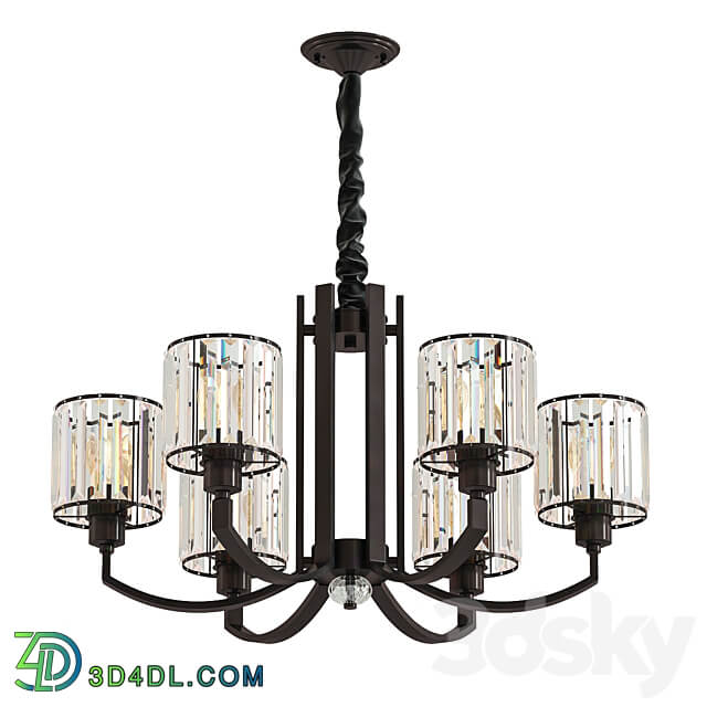 Black Cylinder Pendant Lighting Fixture Pendant light 3D Models