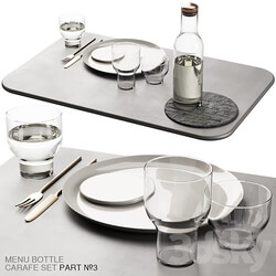 138 dishes decor set 11 MENU Bottle Carafe by Norm P03 3D Models 