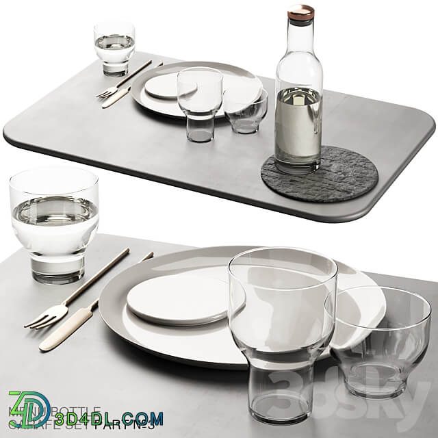 138 dishes decor set 11 MENU Bottle Carafe by Norm P03 3D Models