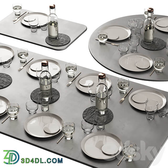 138 dishes decor set 11 MENU Bottle Carafe by Norm P03 3D Models