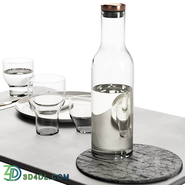 138 dishes decor set 11 MENU Bottle Carafe by Norm P03 3D Models