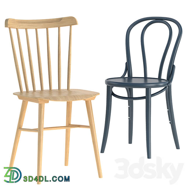 Ironica chair and 18 chair By TON 3D Models