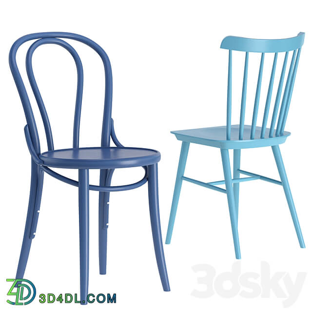 Ironica chair and 18 chair By TON 3D Models