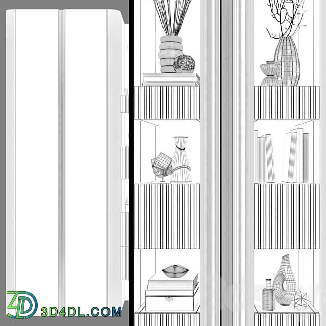 Wardrobes in modern style 49 Wardrobe Display cabinets 3D Models