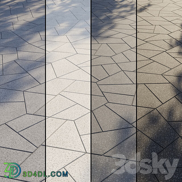 Granite paving Type 10 3D Models