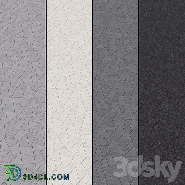 Granite paving Type 10 3D Models