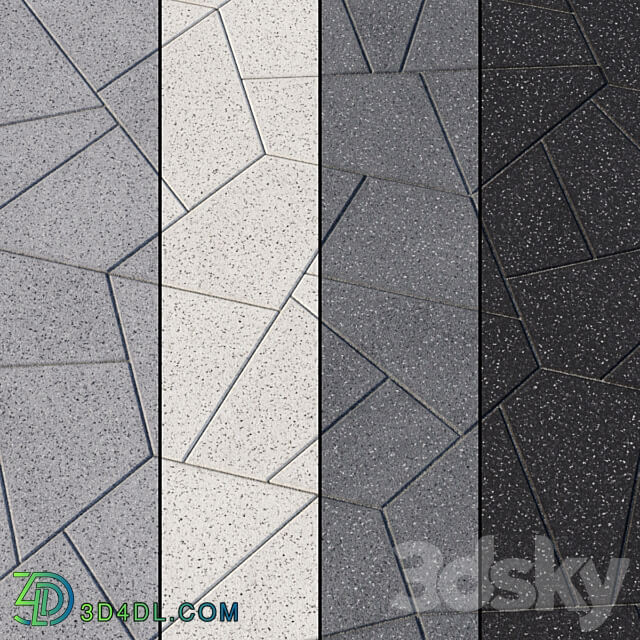 Granite paving Type 10 3D Models