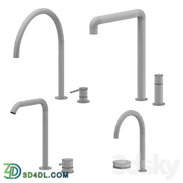 Kitchen faucets CEA set 03 Faucet 3D Models