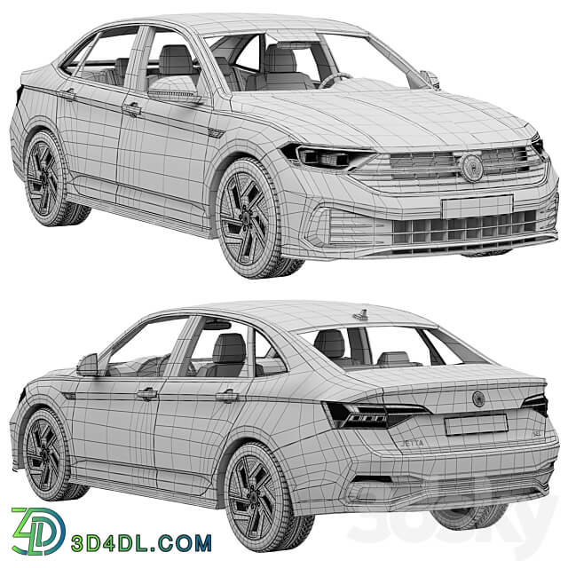 Volkswagen Jetta 2022 3D Models