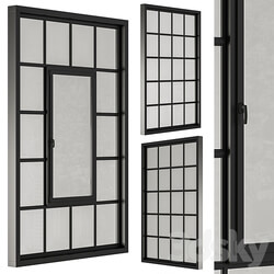 Industrial Black Window Modern Windows Set 14 3D Models 