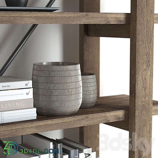 Pottery barn BENCHWRIGHT ETAGERE BOOKCASE 3D Models