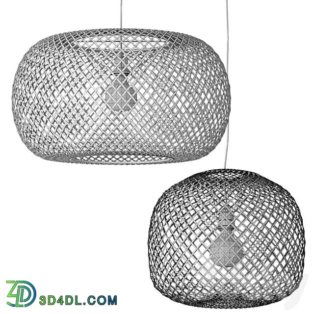 Bamboo chandelier La Redoute Ezia Pendant light 3D Models
