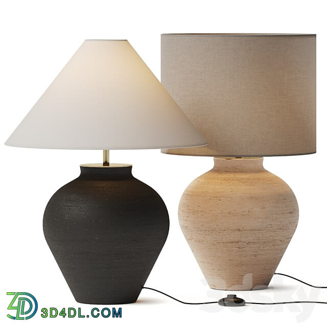 Crate and Barrel Corfu Cream Table Lamp 3D Models