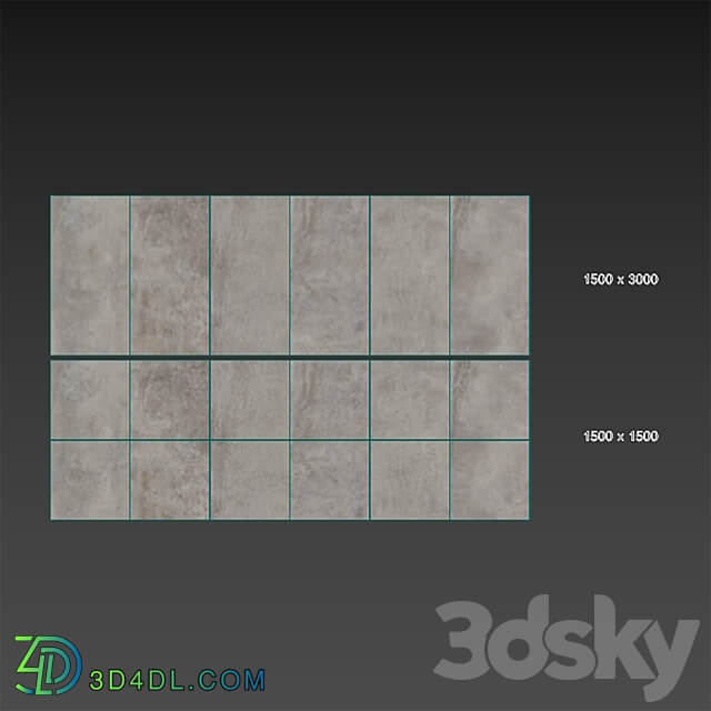 Porcelain tiles La Roche Blanc 3D Models