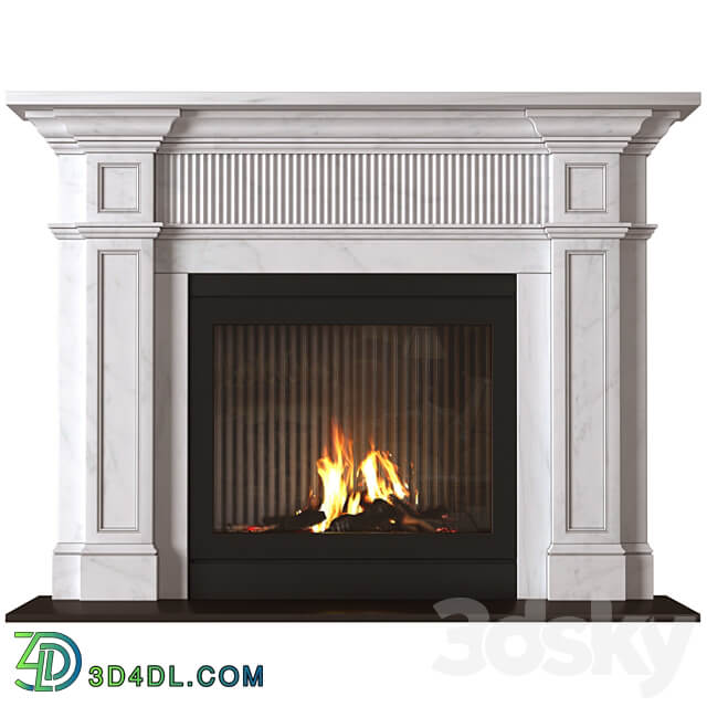 Marble modern Fireplace in Art Deco style. Marble Fireplace modern ArtDeco 3D Models