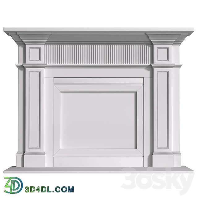 Marble modern Fireplace in Art Deco style. Marble Fireplace modern ArtDeco 3D Models