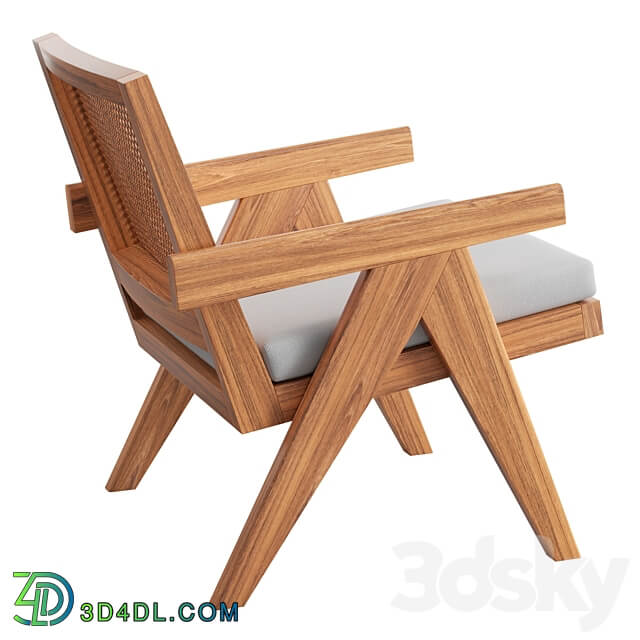 Ashton Caned Teak Accent Chair 3D Models