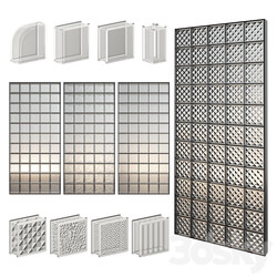 Glass Block Wall 10 Other decorative objects 3D Models 