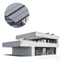 Modern house 19 night 3D Models 