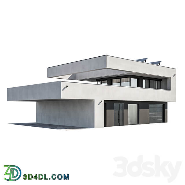 Modern house 19 night 3D Models