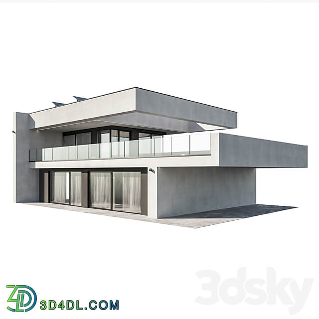 Modern house 19 night 3D Models