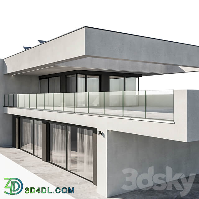 Modern house 19 night 3D Models