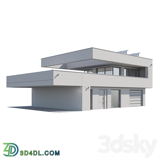 Modern house 19 night 3D Models