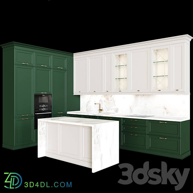 Neoclassical kitchen 05 Kitchen 3D Models