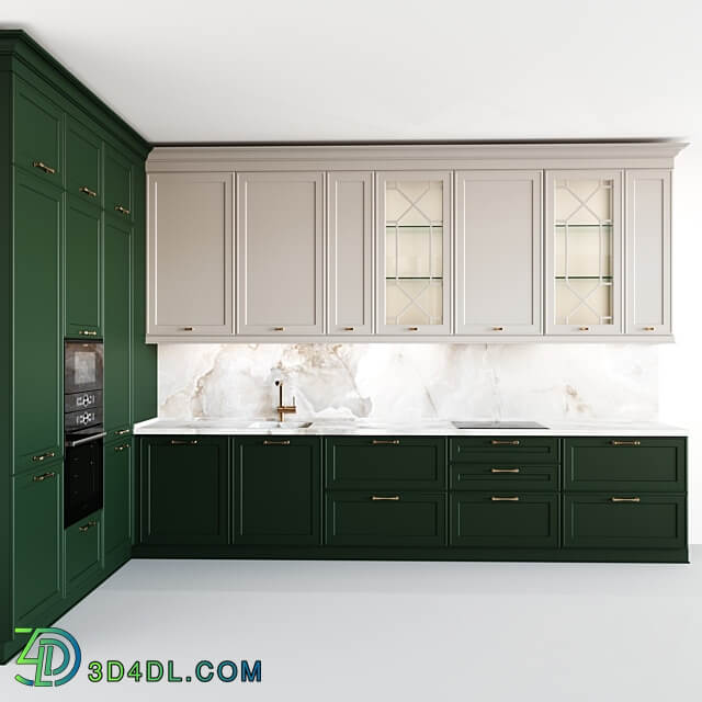 Neoclassical kitchen 05 Kitchen 3D Models