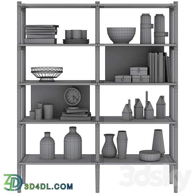 Bookcase HOLTON by Rowico Home 3D Models