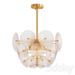 Clear Glass Disc Chandelier Pendant light 3D Models 