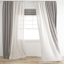 Curtain 573 Wind blowing effect 15 3D Models 