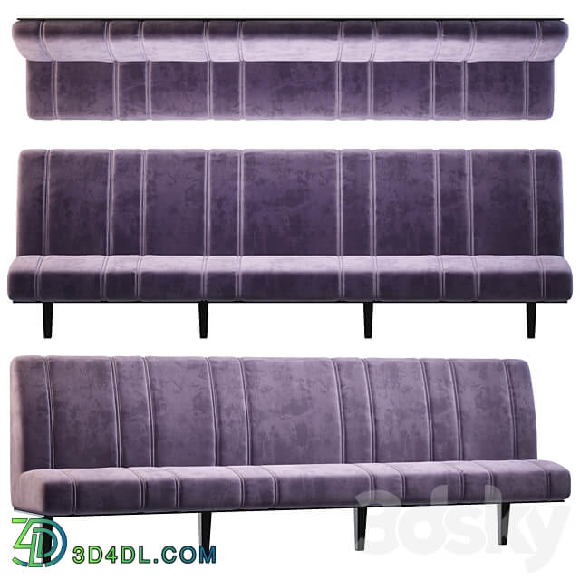 Sofa for restaurant cafe bar 3D Models