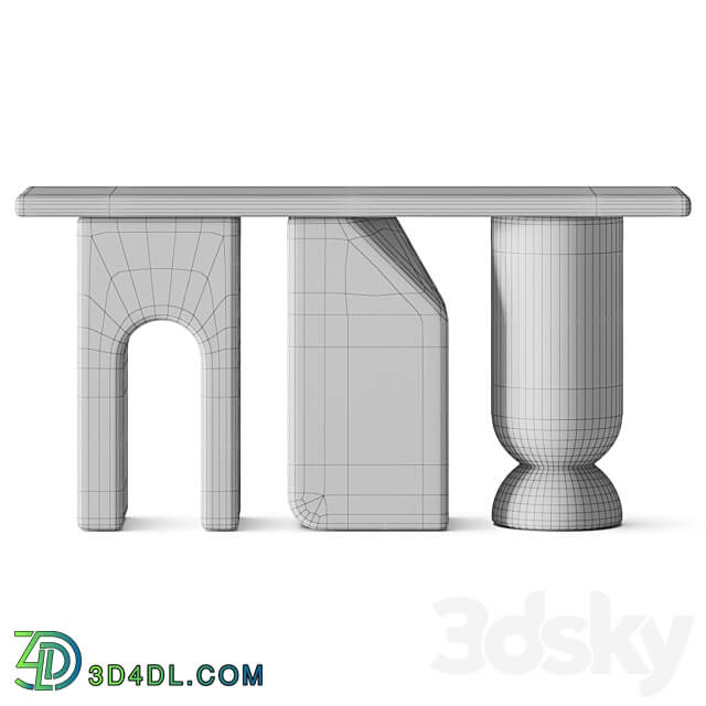 RDLC Latt Marble Console Table 3D Models