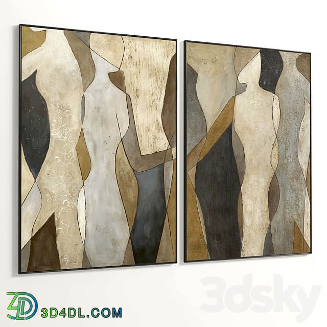 Plaster Two Photo Frame R 213 3D Models