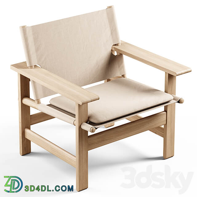Fredericia The Canvas Chair By Børge Mogensen 3D Models