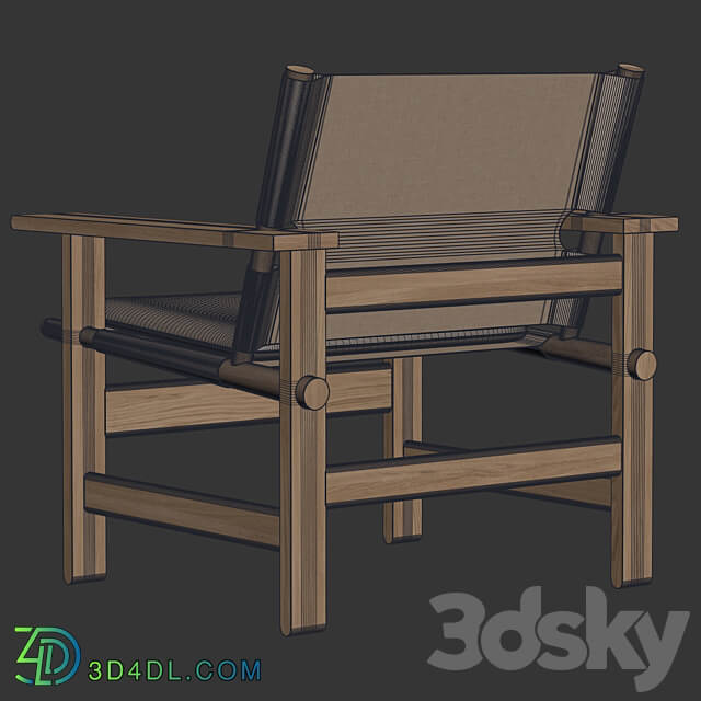 Fredericia The Canvas Chair By Børge Mogensen 3D Models