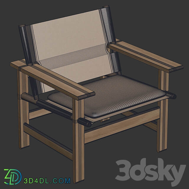 Fredericia The Canvas Chair By Børge Mogensen 3D Models