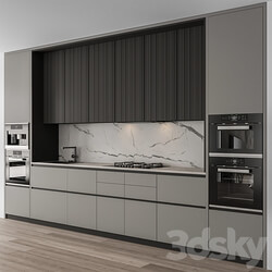 Kitchen Modern Gray and Black Cabinets 97 Kitchen 3D Models 