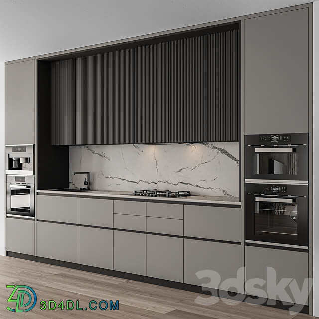 Kitchen Modern Gray and Black Cabinets 97 Kitchen 3D Models