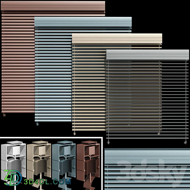 Metal blinds for windows and doors Metal blinds for windows and doors 3D Models