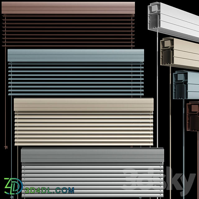 Metal blinds for windows and doors Metal blinds for windows and doors 3D Models