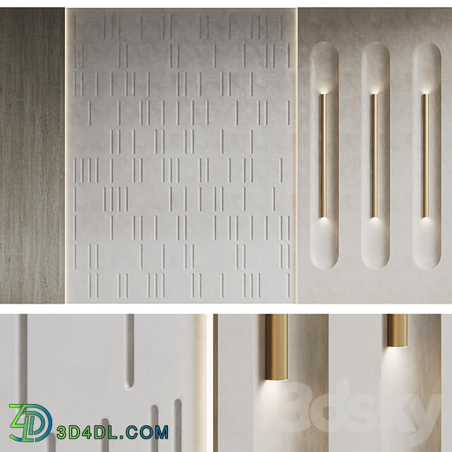 Decorative wall panel 4 3D Models