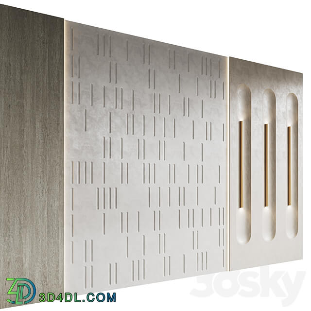 Decorative wall panel 4 3D Models