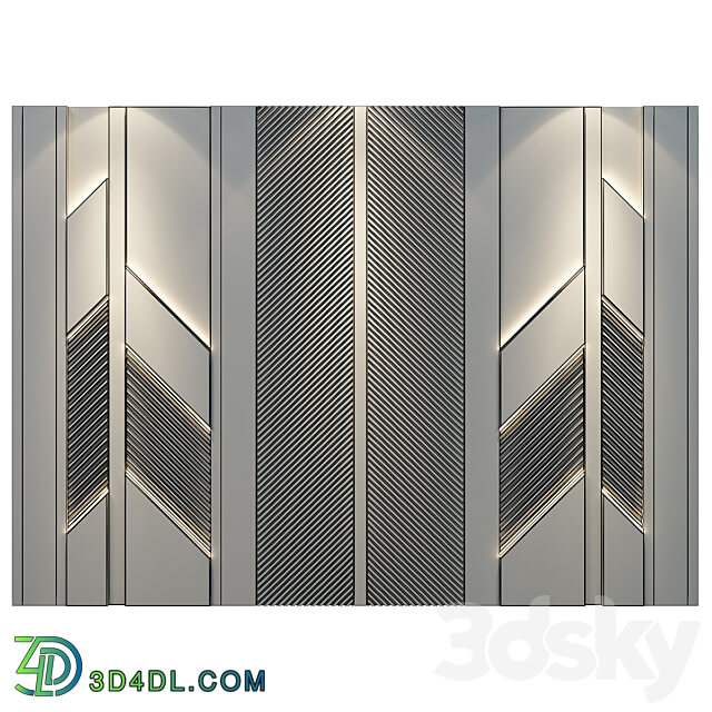 wall panels set 110 3D Models